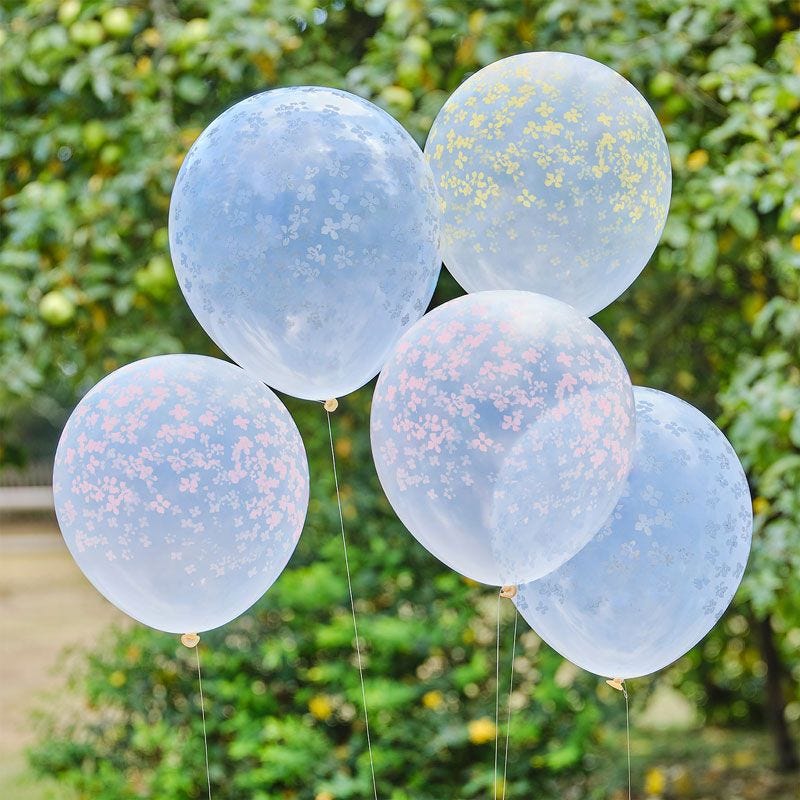 Blossom Printed Balloons - 12" Latex (5pk)