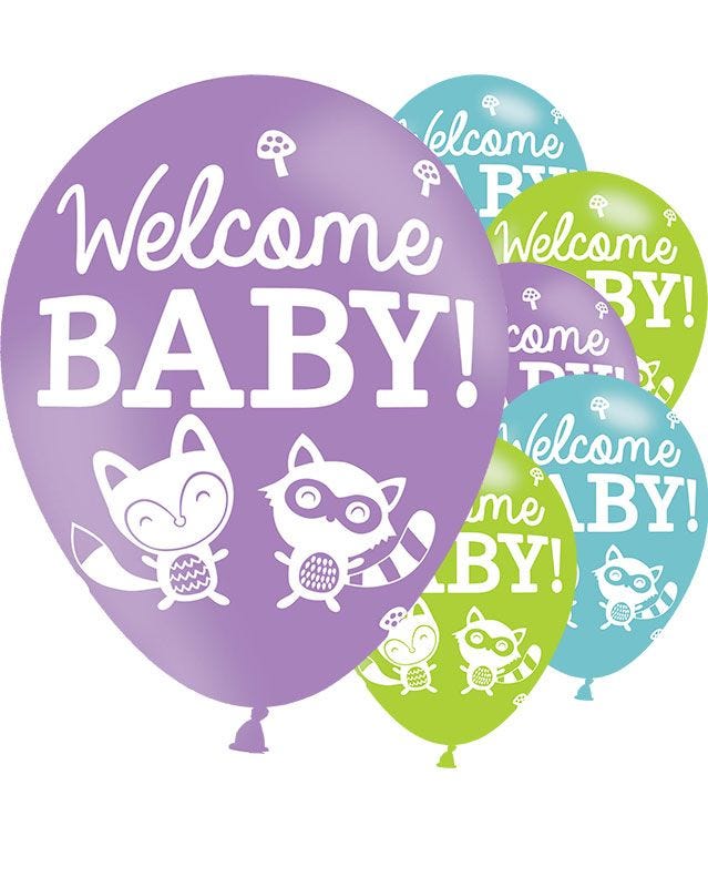 Baby Shower Woodland Balloons - 11" Latex (6pk)