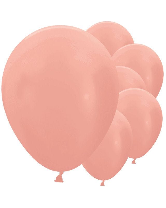 Metallic Rose Gold - 18" Latex Balloons (25pk)