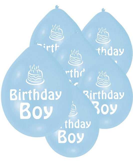 Blue Birthday Boy - 9" Latex Balloons (10pk)