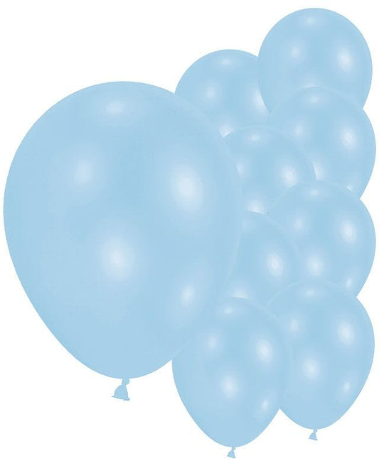 Pearl Powder Blue - 9" Latex Balloons (10pk)