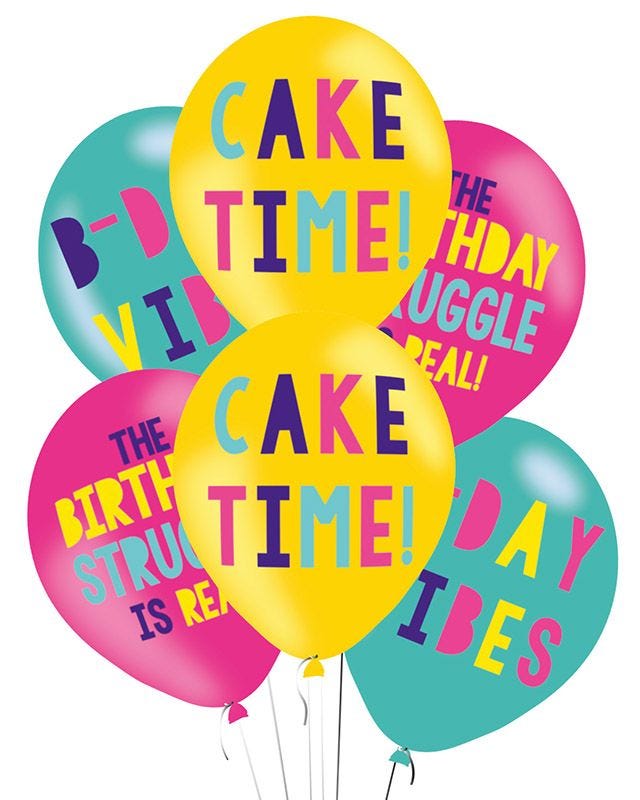 Birthday Vibes Balloons - 11" Latex (6pk)