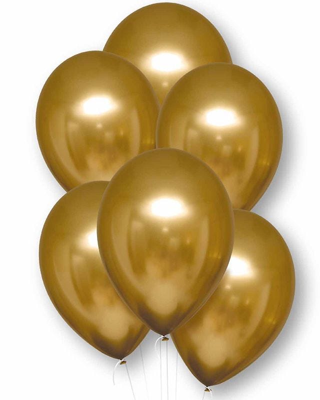 Gold Satin Luxe - 11" Latex Balloons (6pk)