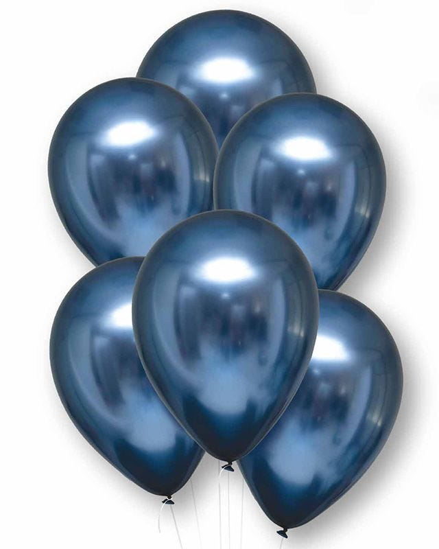 Azure Blue Satin Luxe - 11" Latex Balloons (6pk)