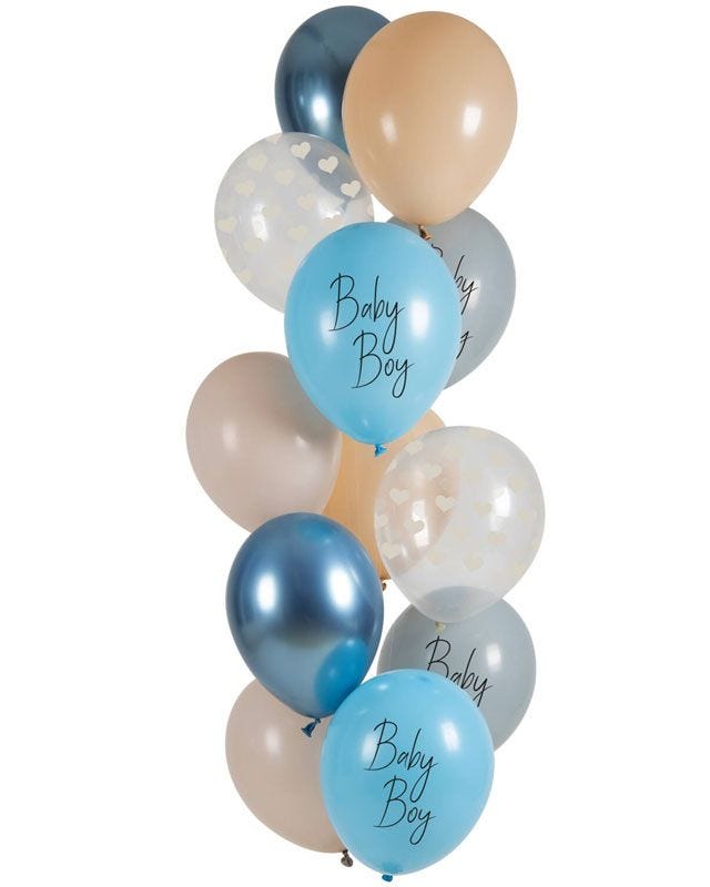 Baby Boy Balloons - 12" Latex (12pk)