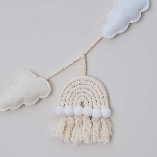 Cloud & Rainbows Macrame Fabric Bunting - 2m