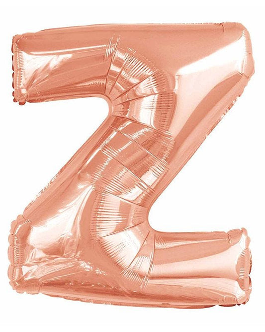 Z Rose Gold Letter Balloon - 34" Foil