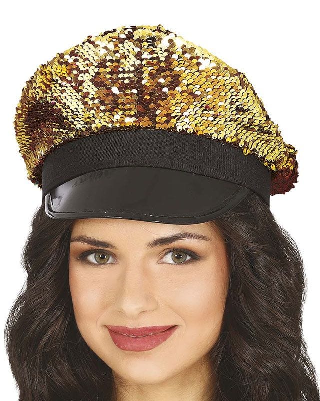 Gold Sequin Cap