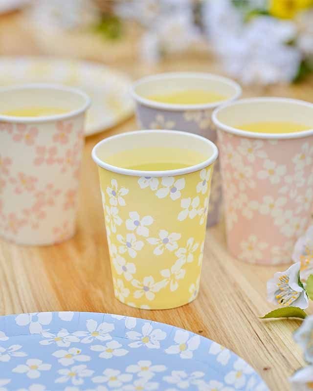 Floral Paper Cups - 266ml (8pk)