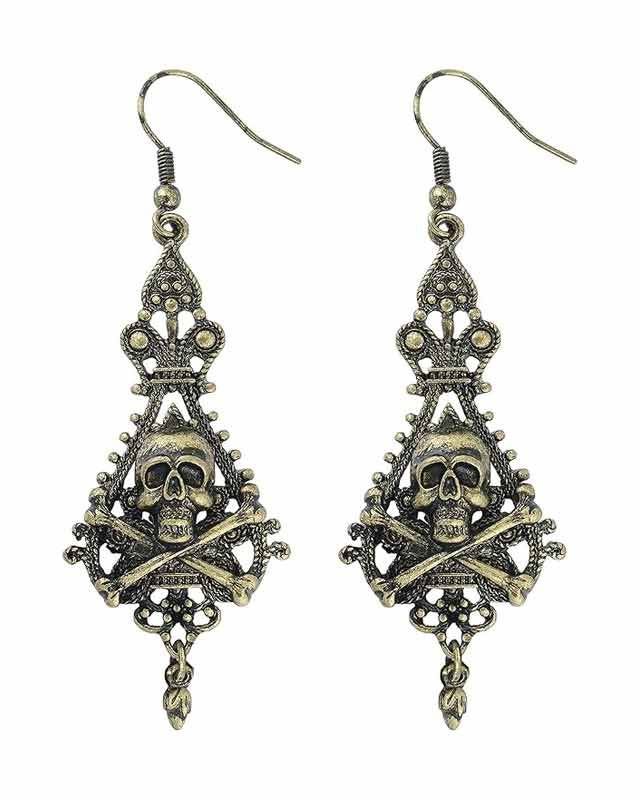 Pirate Skull Cross Bones Earrings