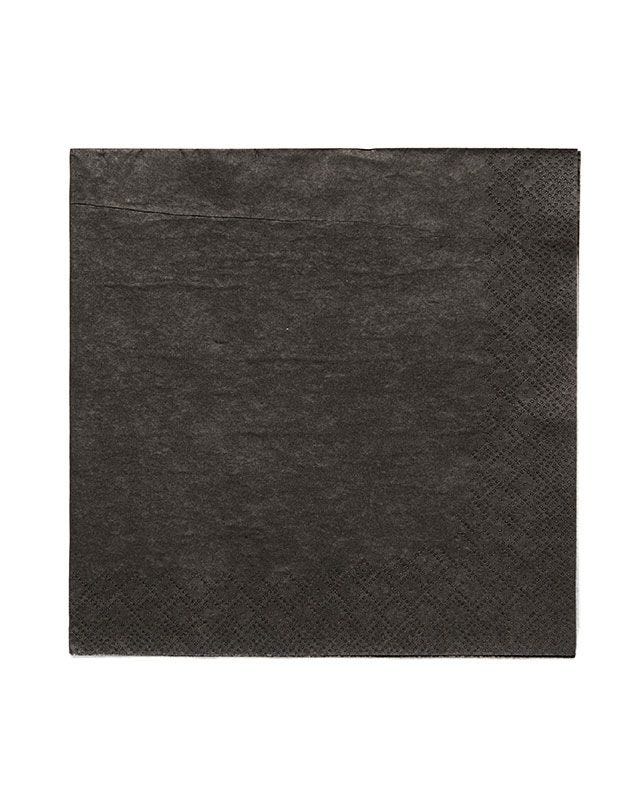 Black Paper Napkins 3ply - 33cm (20pk)