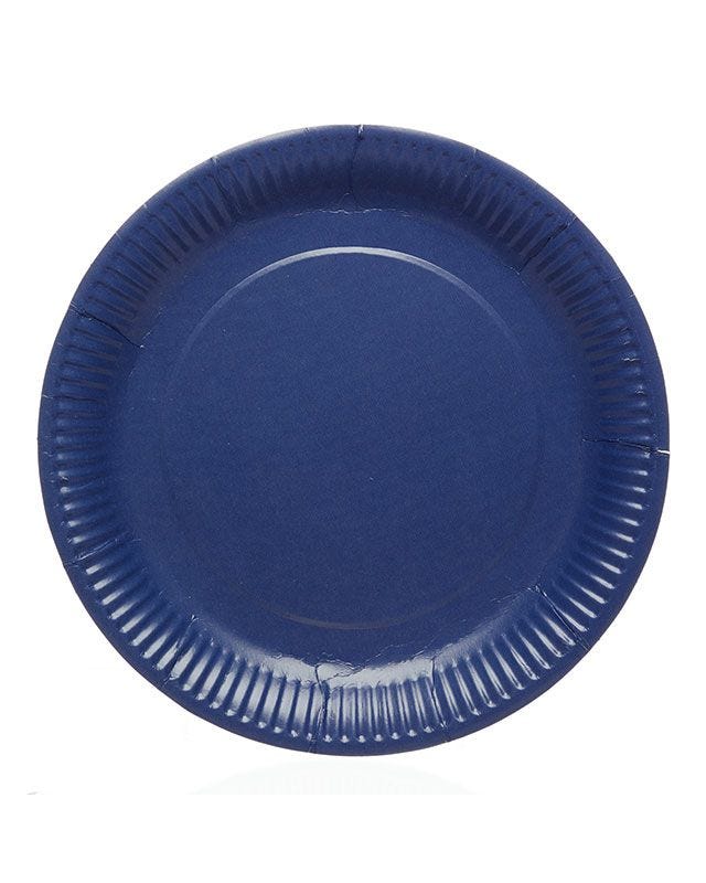 Dark Blue Paper Plates - 23cm (8pk)