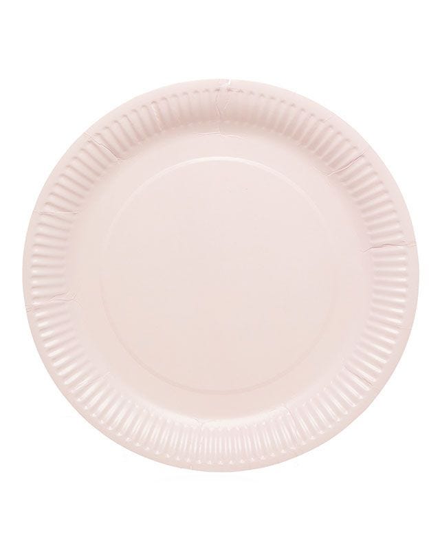 Baby Pink Paper Plates - 23cm (8pk)