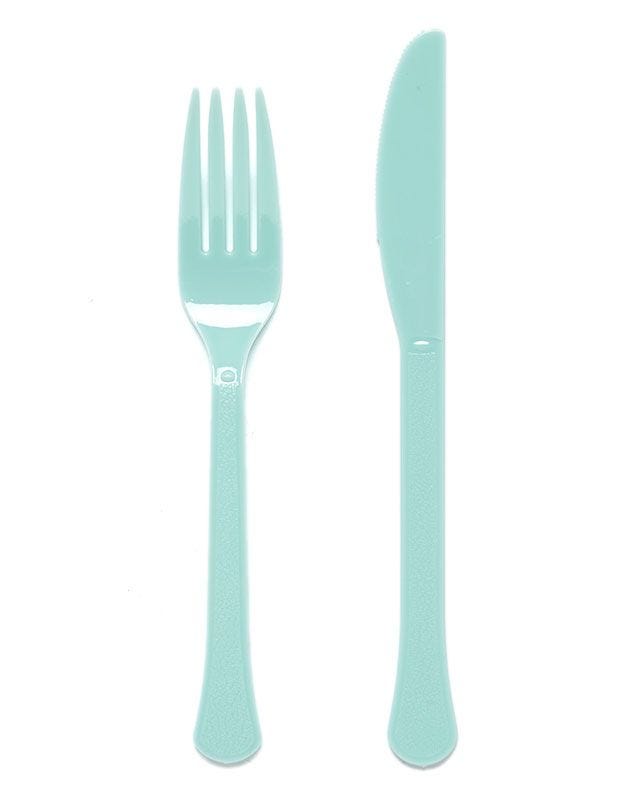 Duck Egg Reusable Plastic Cutlery Set (24pk)