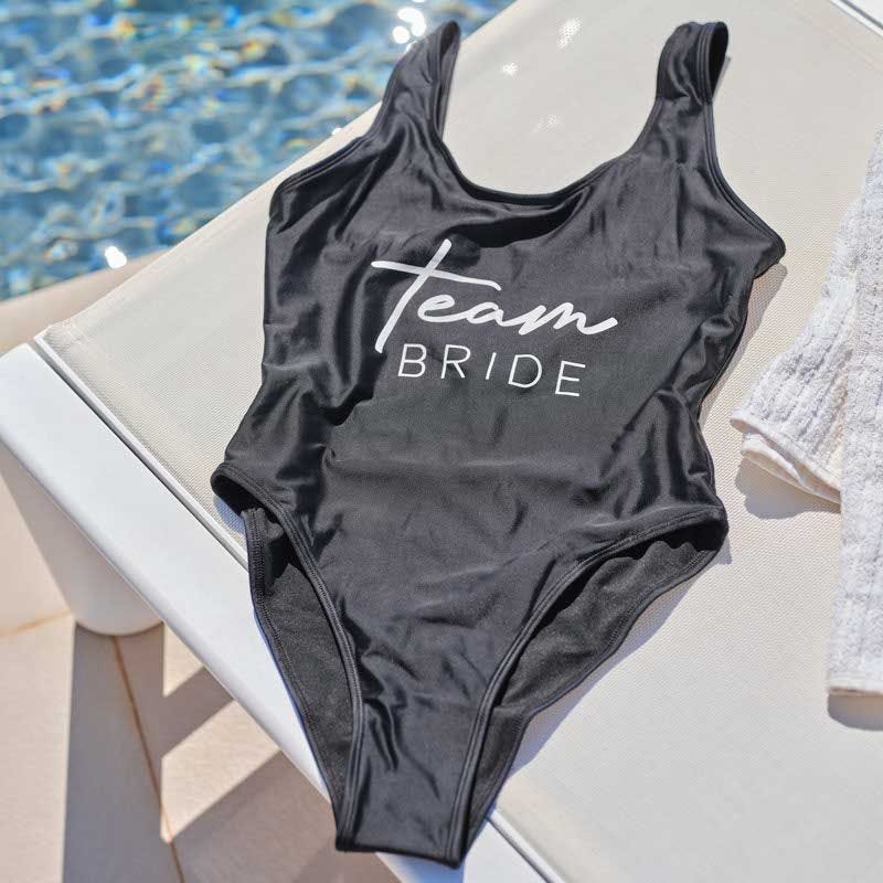 Black Team Bride Swimsuit - L