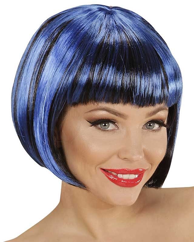 Blue & Black Wig