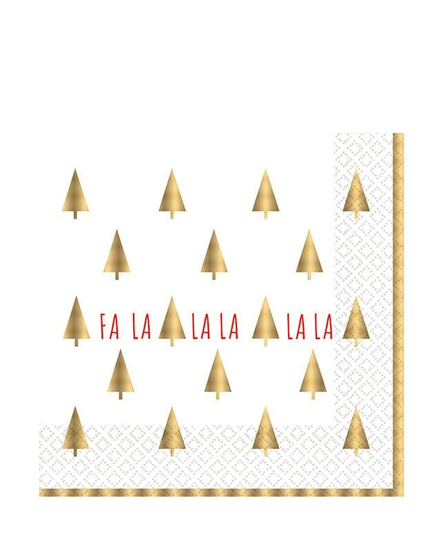 FA LA LA LA Christmas Paper Napkins 33cm (16pk)