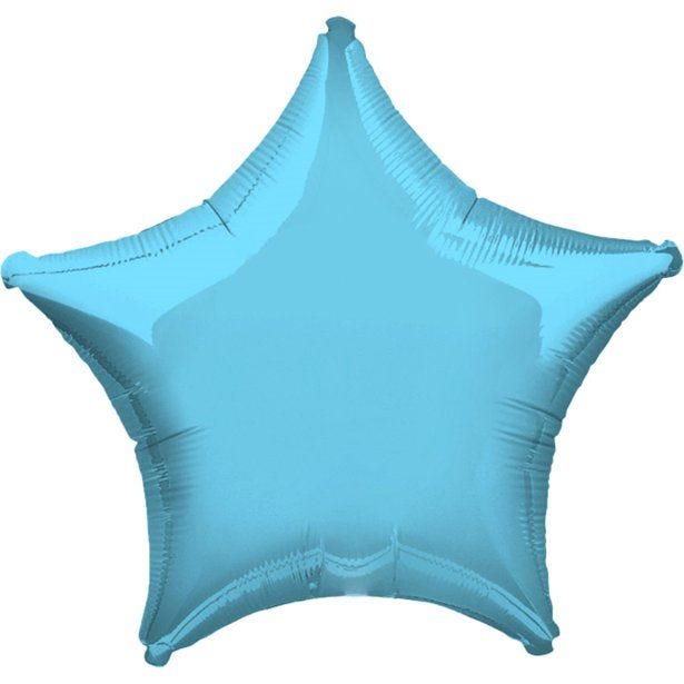 Light Blue Star Balloon - 19'' Foil