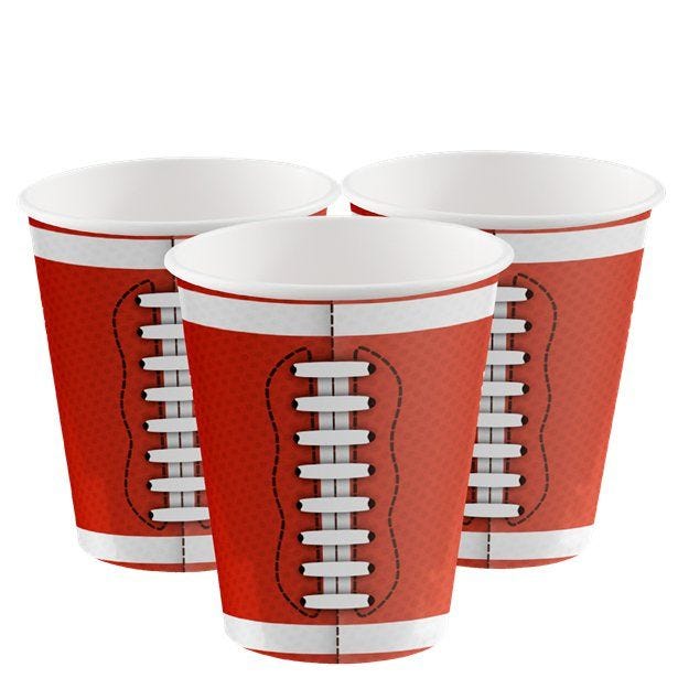 Touchdown Football Cups - 500ml (6pk)