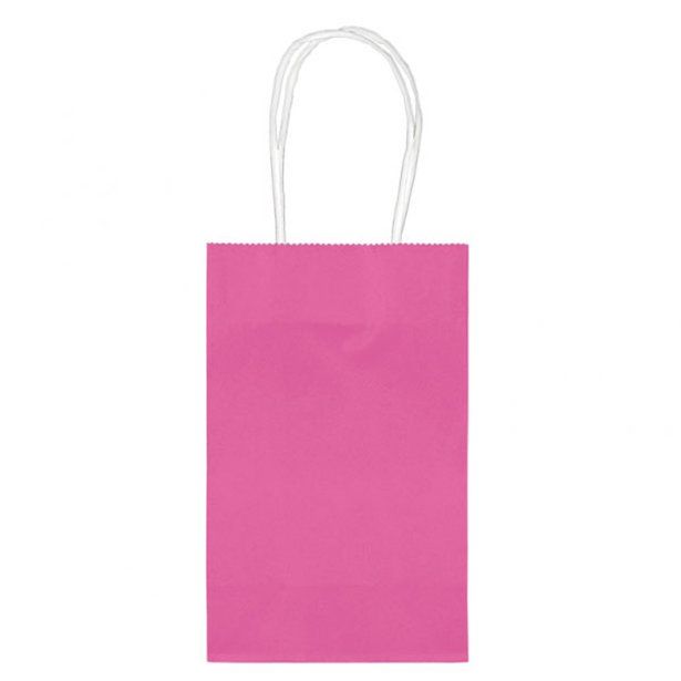 Fuchsia Paper Party Bag - 21cm x 13cm (10pk)