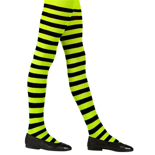 Black & Green Tights 11-14 Yrs