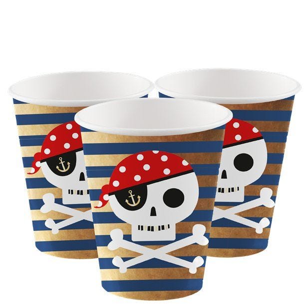 Treasure Island Pirate Cups- 250ml (8pk)