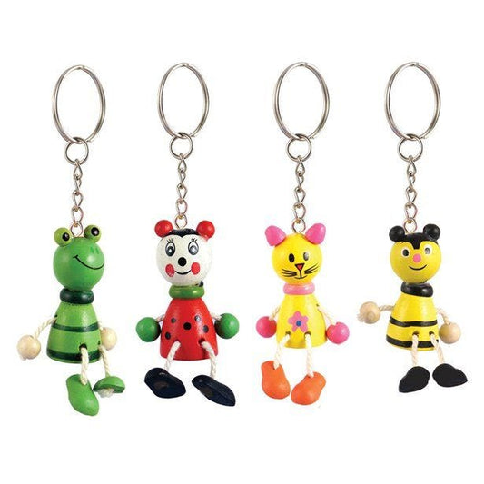 Wooden Animal Keyring - 4.5cm