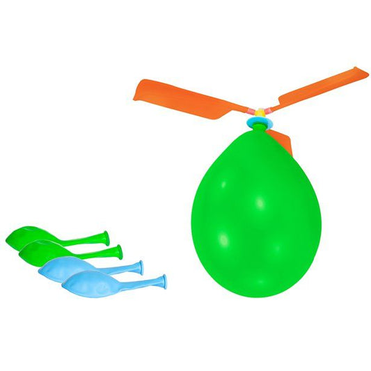 Balloon Air Drive Helicopter - 11" Latex Balloons with Plastic Propellers (5pk)