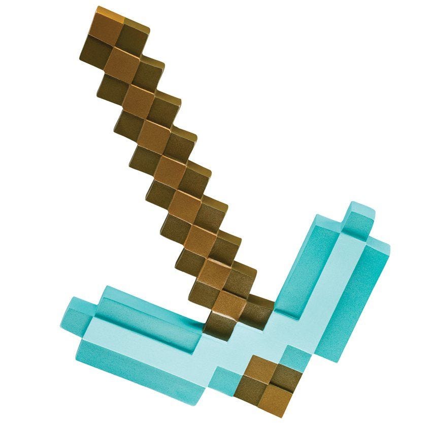 Minecraft Pickaxe - 40cm