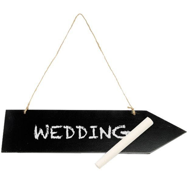 Wooden Blackboard Arrow on String - 30.5cm