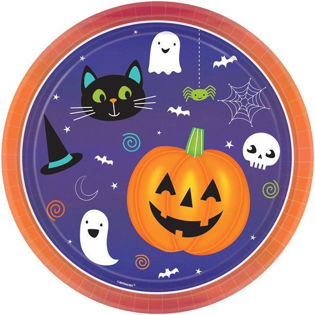 Hallo-ween Friends Plates 23cm (8pk)