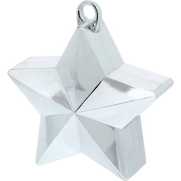 Silver Star Balloon Weight - 165g