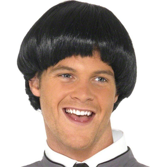 60s Black Bowl Mod Wig