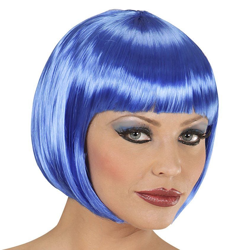 Blue Babe Bob Wig