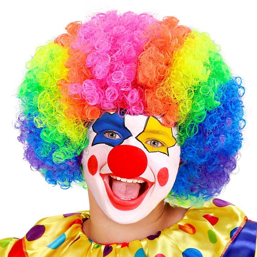 Rainbow Clown Wig - Child