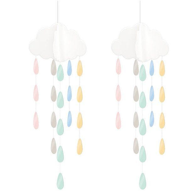 Baby Wishes Hanging Clouds & Droplets (2pk)