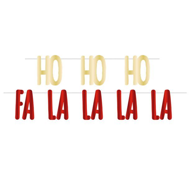 FALALALALA & Ho Ho Ho Letter Banners - 2m (2pk)