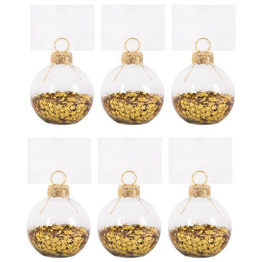 Gold Star Confetti Place Card Holders - 5 x 5cm (6pk)