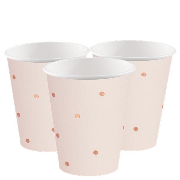 Rose Gold Foiled Paper Shot Cups - 114ml (10pk)