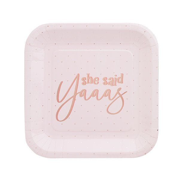 She Said Yaaas' Paper Party Plates - 23cm (10pk)