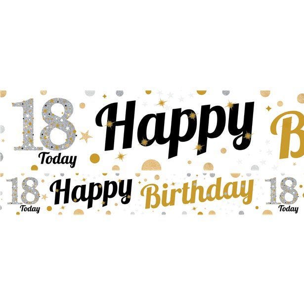 18th Birthday Paper Banners - 1m (3pk)