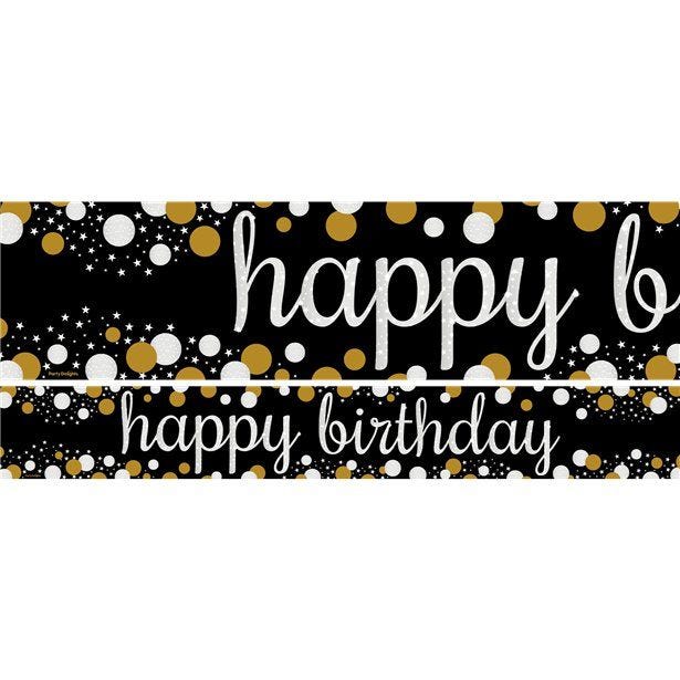 Happy Birthday Paper Banners - 1m (3pk)