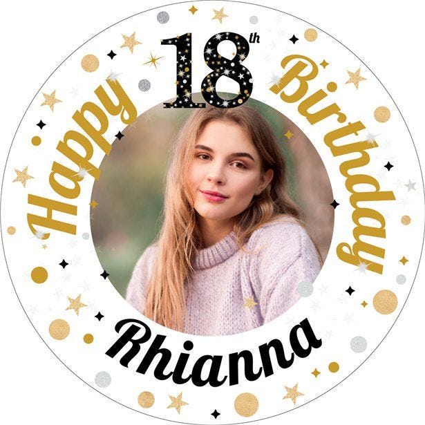 18th Birthday Celebration Personalised Balloon - One Sided Uninflated - 18" Foil