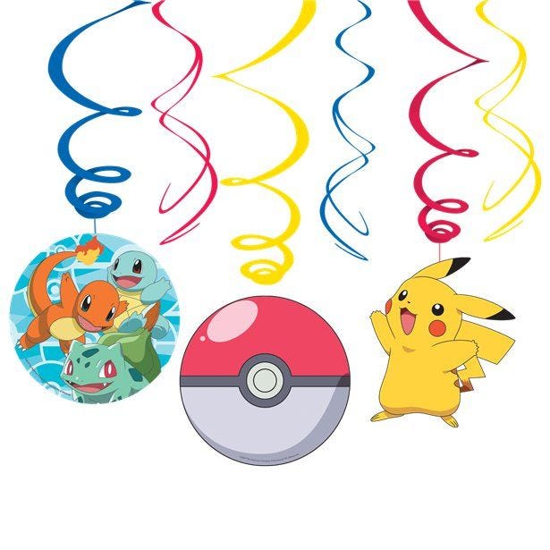 PokÃƒÂ©mon Hanging Swirl Decorations (6pk)