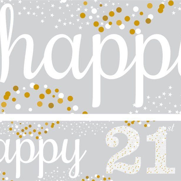 21st Birthday Paper Banners - 1m (3pk)