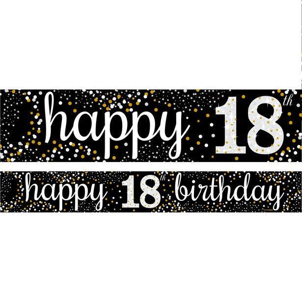 Happy 18th Birthday Paper Banners - 1m (3pk)