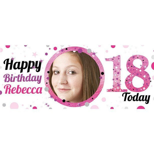 18th Birthday Pink Celebration Banner