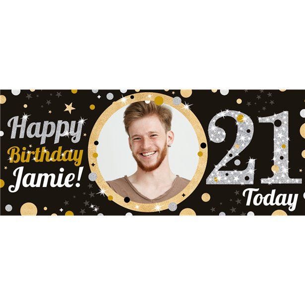 21st Birthday Sparkling Celebration Banner