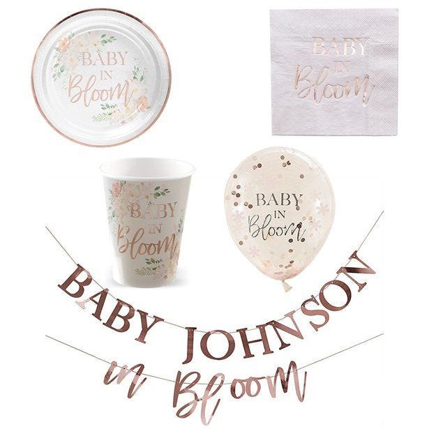 Baby In Bloom - Deluxe Party Pack for 16