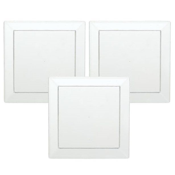 Clear Plastic Square Plates - 12.7cm (10pk)